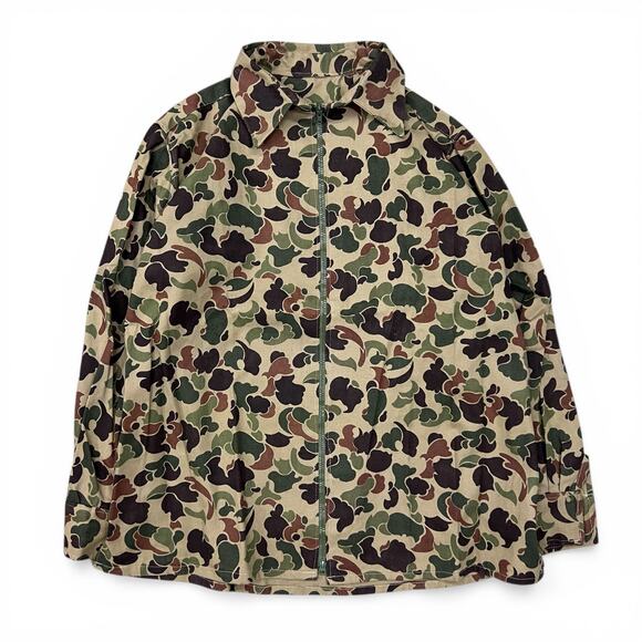 Vintage Duck Camo Full Zip Oversized Long Sleeve Shirt Gander Mountain 3XL Hunt - Picture 2 of 8